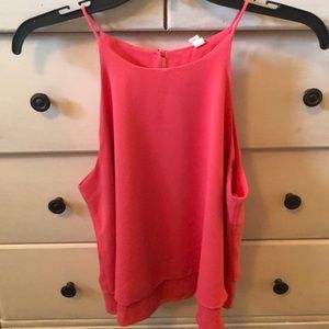 Pink high neck tank top